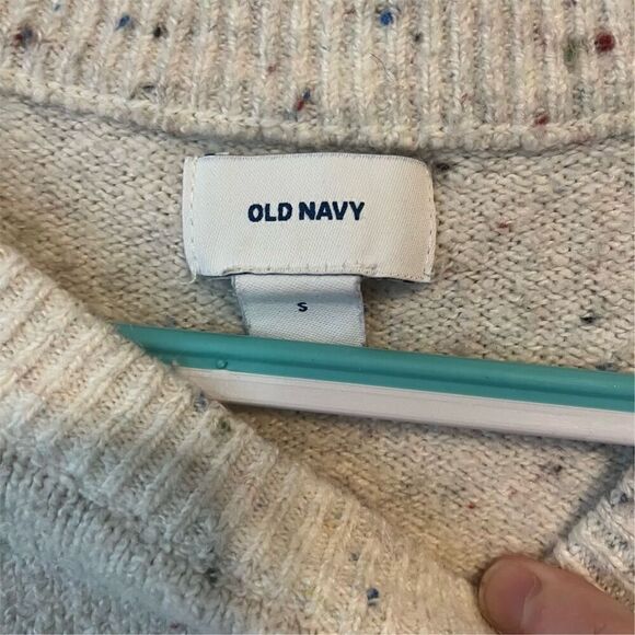 Old Navy Women's Ivory Funfetti Sweater Size S Long Sleeve Crew Neck - Picture 3 of 3